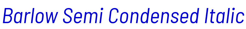 Barlow Semi Condensed Italic 字体